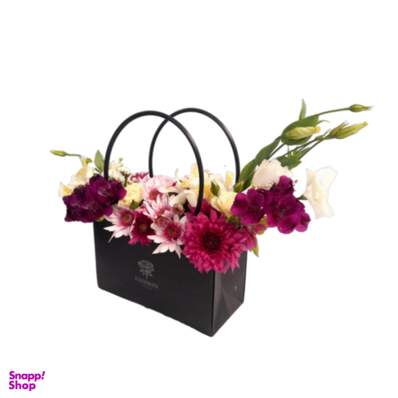 باکس گل طبیعی رنگین نارگل کد 042