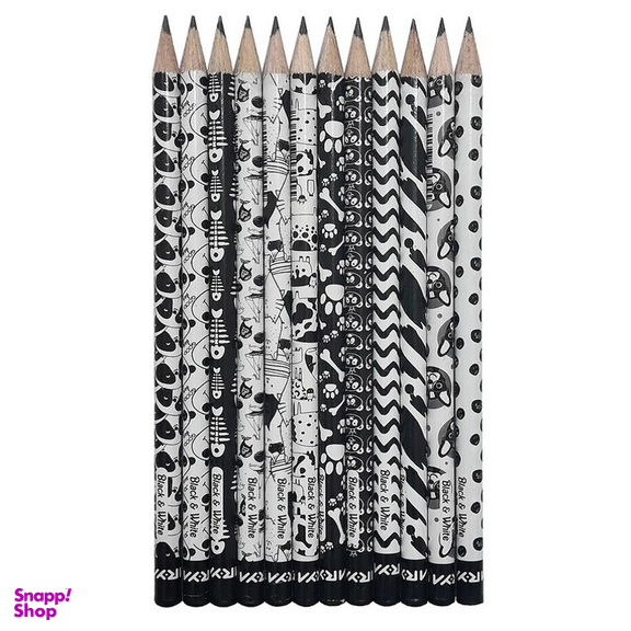 مداد مشکی آریا مدل باوفا به همراه تراش مجموعه 16 عددی