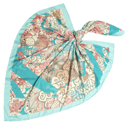 روسری زنانه آنالیا مدل ابریشم مزونی کد 9071