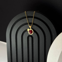 آویز گردنبند طلا 18 عیار زنانه گوزن مدل انار یلدا کد MG589