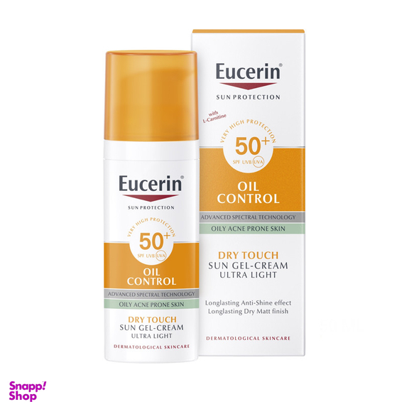ژل کرم ضد آفتاب بدون رنگ اوسرین مدل anti-shine SPF 50 مناسب پوست های چرب حجم 50 میلی  لیتر