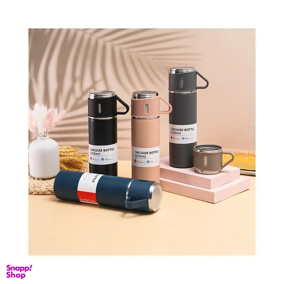 فلاسک مدل سه گنجایش 0.5 لیتر به همراه لیوان بسته 3 عددی