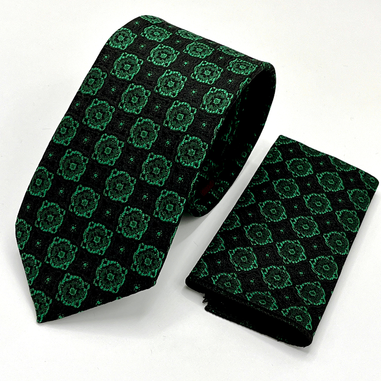 ست کراوات و دستمال جیب مردانه طرح لوییس کاوالی طرح هندسی کد 555