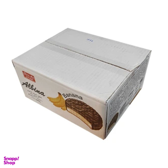 بیسکویت روکش کاکائو با طعم موز شیرین عسل وزن 22 گرم