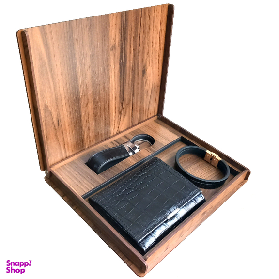 ست هدیه چرم طبیعی مردانه و زنانه 3 تکه مدل sarvakcharm کد 3301