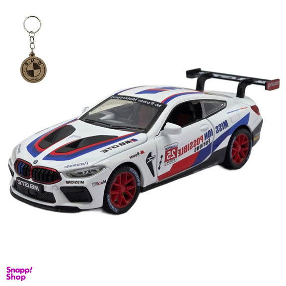 ماکت ماشین ناب سل مدل بی ام و ام 8 فلزی چراغدار BMW M8 GT همراه با جاسوییچی