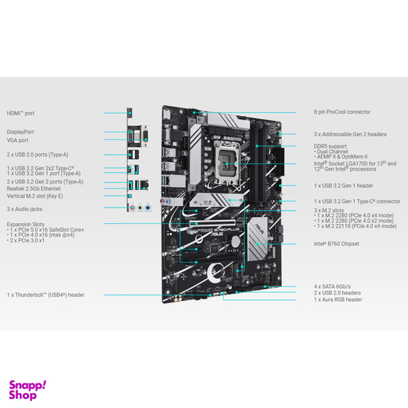 مادربرد ایسوس مدل Asus PRIME B760 PLUS DDR5