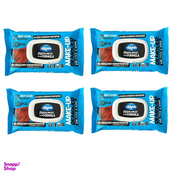 دستمال مرطوب آدونیس مدل 04 چهار بسته 60 عددی