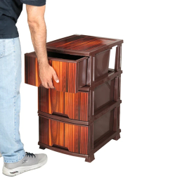 فایل کشویی رزگلد طرح چوب کد LV3
