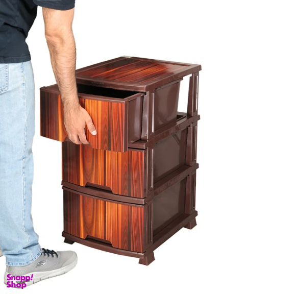 فایل کشویی رزگلد طرح چوب کد LV3