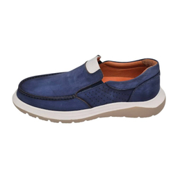 کفش طبی مردانه چرم ریباری مدل P1 رنگ آبی