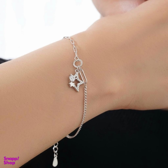 دستبند نقره زنانه مدل ستاره