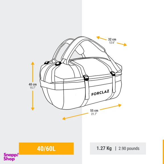 کوله پشتی سفری فورکلاز مدل Duffel 500 Extend 40L-60L