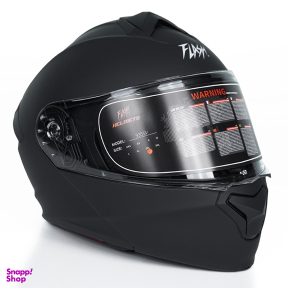 کلاه کاسکت فک متحرک فلش مدل 935 mattblack +