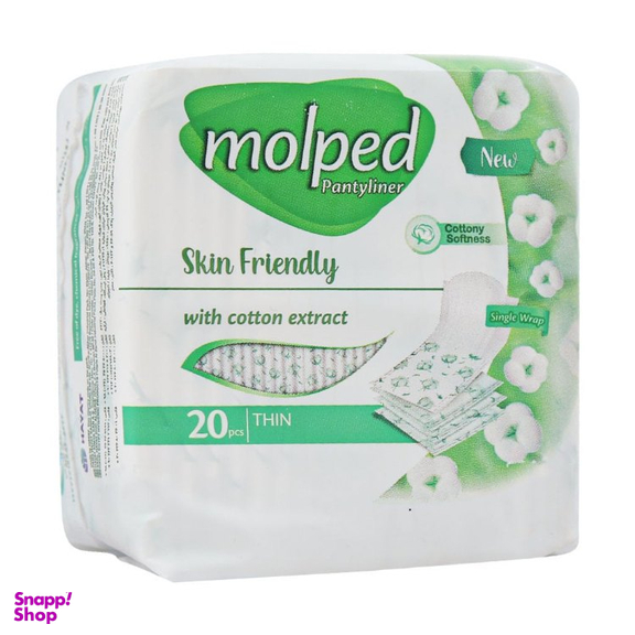 پد بهداشتی روزانه مولپد مدل پنبه بسته 20 عددی