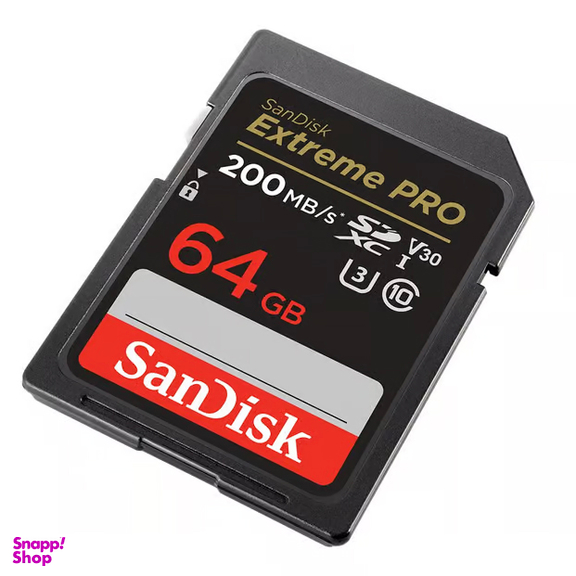 کارت حافظه SDXC سن دیسک مدل Extreme Pro V30 کلاس 10 استاندارد UHS-I U3 سرعت 200mbps ظرفیت 64 گیگابایت