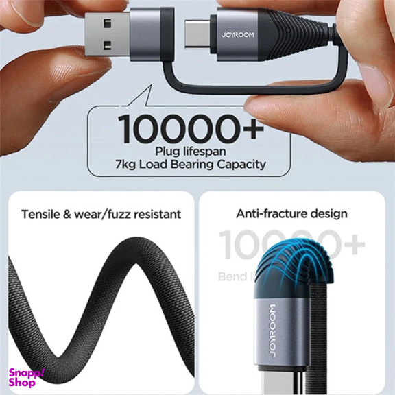 کابل دیتا USB/Type-C به Lightning/Type-C جوی روم مدل SA37-2T2 طول 1.2 متر
