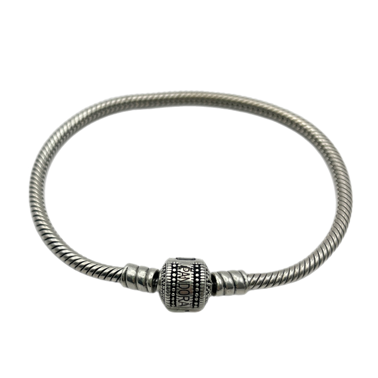 دستبند نقره زنانه پاندورا مدل Barrel Clasp کد 5928