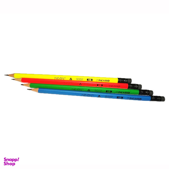 مداد پیکاسو مدل 9007 به همراه پاک کن و تراش مجموعه 6 عددی