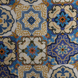 دستمال سر و گردن مدل باندانا طرح کاشی سنتی