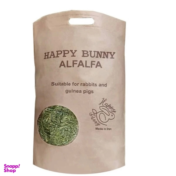 یونجه خشک گوجه خرگوش و خوکچه هپی بانی مدل ALFALFA وزن 1000 گرم