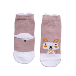 جوراب نوزادی طرح خرگوش رنگ صورتی