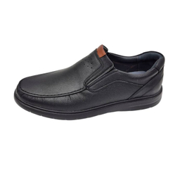 کفش طبی مردانه چرم ریباری مدل C11 رنگ مشکی
