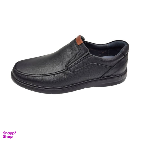 کفش طبی مردانه چرم ریباری مدل C11 رنگ مشکی