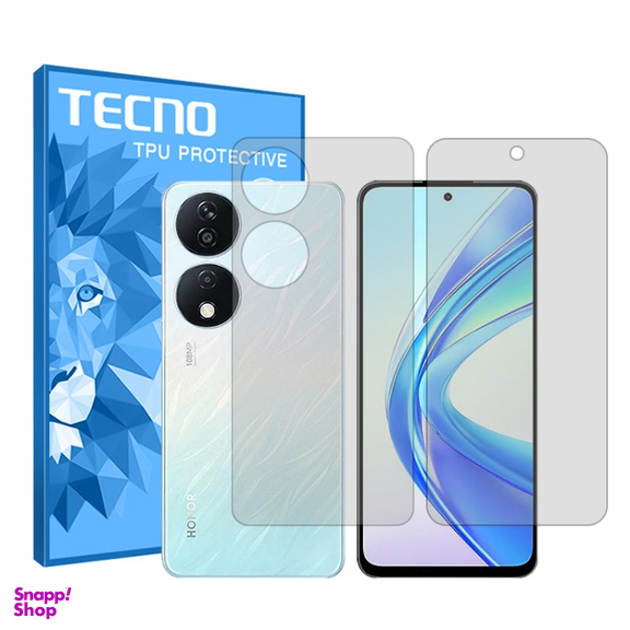 محافظ صفحه نمایش شفاف گوشی موبایل تکنو مناسب برای آنر X7b به همراه محافظ پشت گوشی