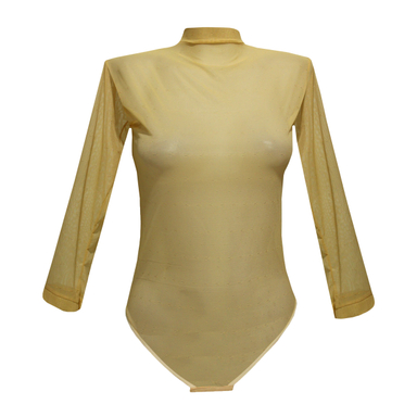 بادی آستین بلند زنانه M-FER_6204 رنگ کرم