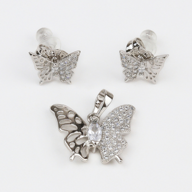 نیم ست دخترانه طرح پروانه کد 506230071