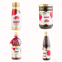 بسته محصولات نارنی طعم انار کد 004 مجموعه 4 عددی