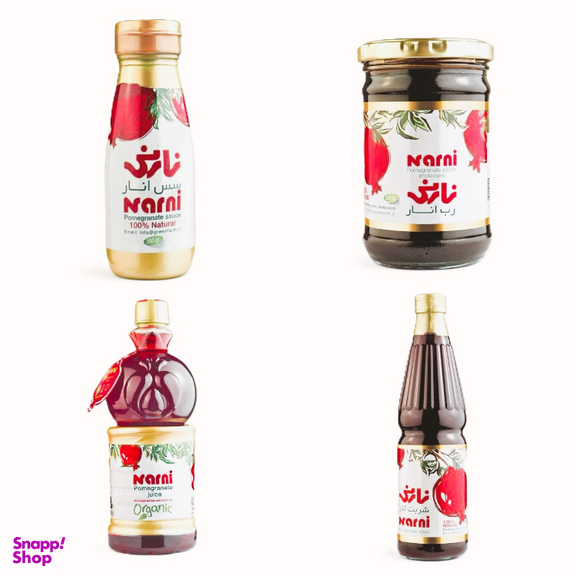 بسته محصولات نارنی طعم انار کد 004 مجموعه 4 عددی
