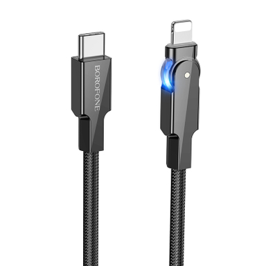 کابل دیتا 27 وات Type-C به Lightning بروفون مدل BU41 طول 1.2 متر