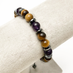 دستبند اسپرت مدل آمتیست و چشم ببر سورا کد B005