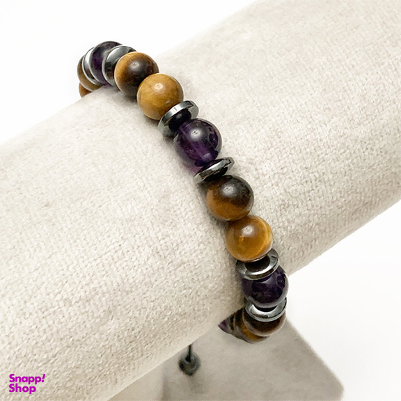 دستبند اسپرت مدل آمتیست و چشم ببر سورا کد B005