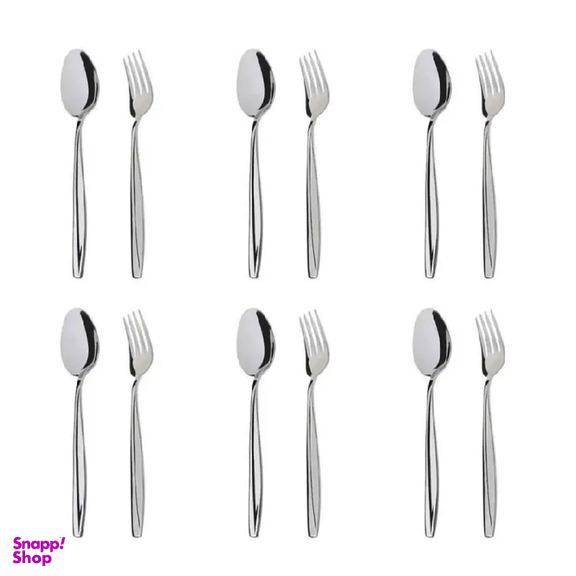 سرویس قاشق و چنگال 6 نفره بسته 12 عددی