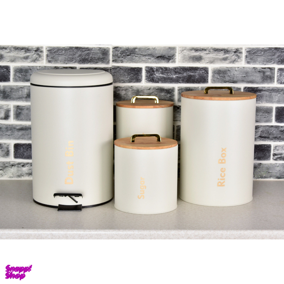 سرویس آشپزخانه 4 پارچه یونیک مدل درب چوبی دسته T کد 803