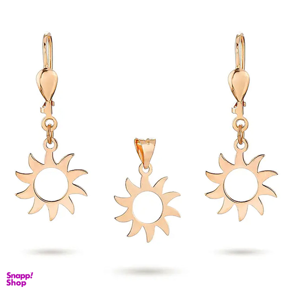 نیم ست طلا 18 عیار زنانه میلی گالری مدل آرمیتا طرح خورشید کد MT515