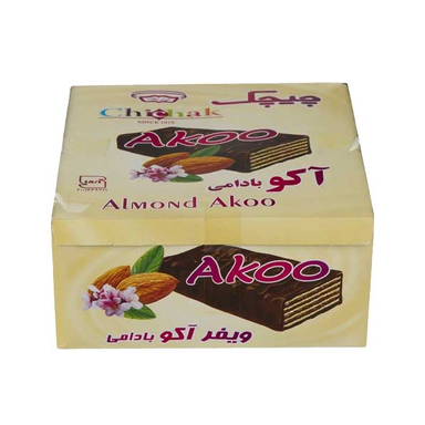 ویفر آکو بادامی چیچک بسته 24 عددی