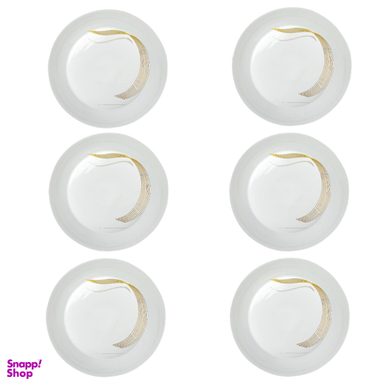 بشقاب میوه‌ خوری گلدن اپال مدل شمل استراکچر میوه بسته 6 عددی