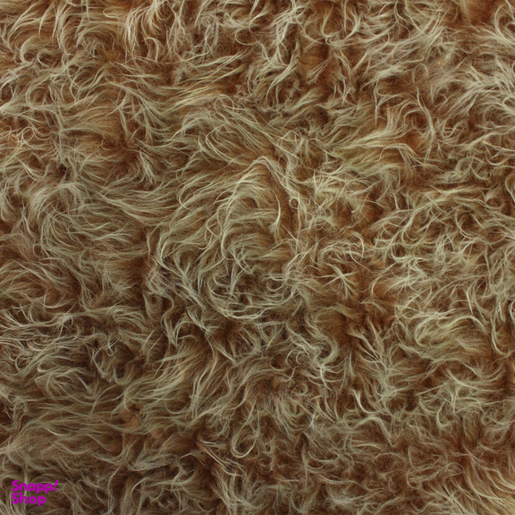 فرش فانتزی شاران هوم طرح خز پرز بلند مدل اسفنج دار زمینه نسکافه ای