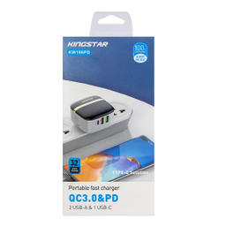 شارژر دیواری 32 وات کینگ استار مدل KW196 PD به همراه کابل USB-C