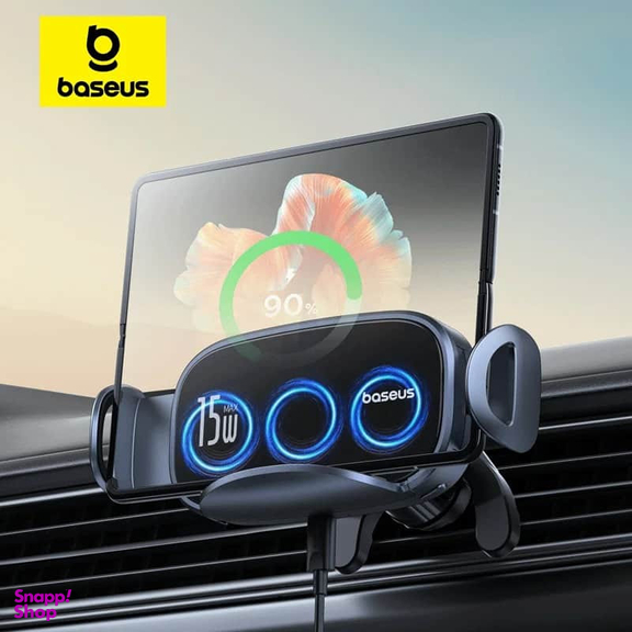 پایه نگهدارنده و شارژر بی سیم گوشی موبایل بیسوس مدل C40355901111-00