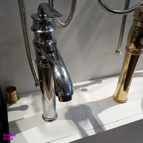 شیر روشویی اهرمی مدل بامبو پایه بلند کد 0038