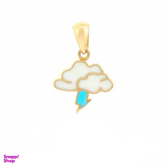 پلاک گردنبند طلا 18 عیار زنانه طرح ابر کد A34