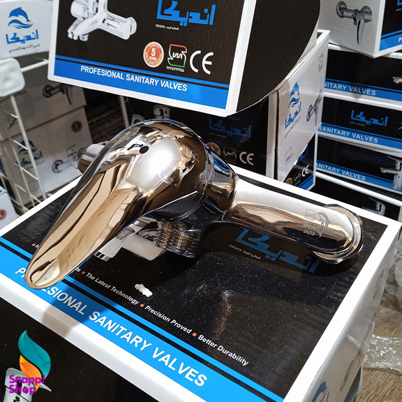 شیر توالت اهرمی اندیکا مدل اردکی به همراه شلنگ