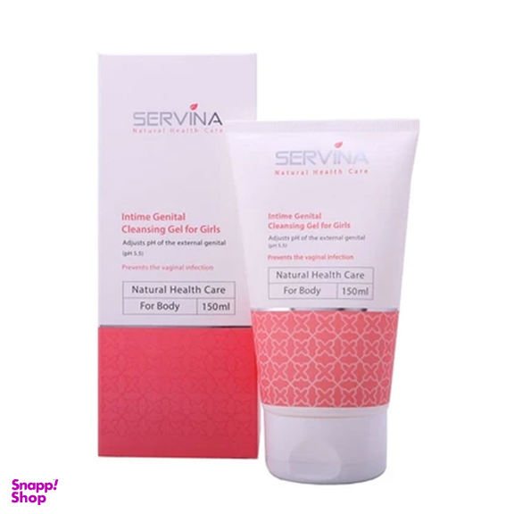 ژل بهداشتی دوشیزگان سروینا مدل Genital حجم 150 میلی لیتر
