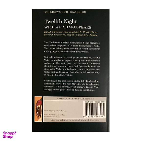 کتاب Twelfth Night اثر شکسپیر انتشارات وردز ورث ادیشن