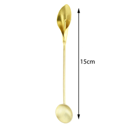 قاشق برنجی شربت خوری مدل گل شیپوری